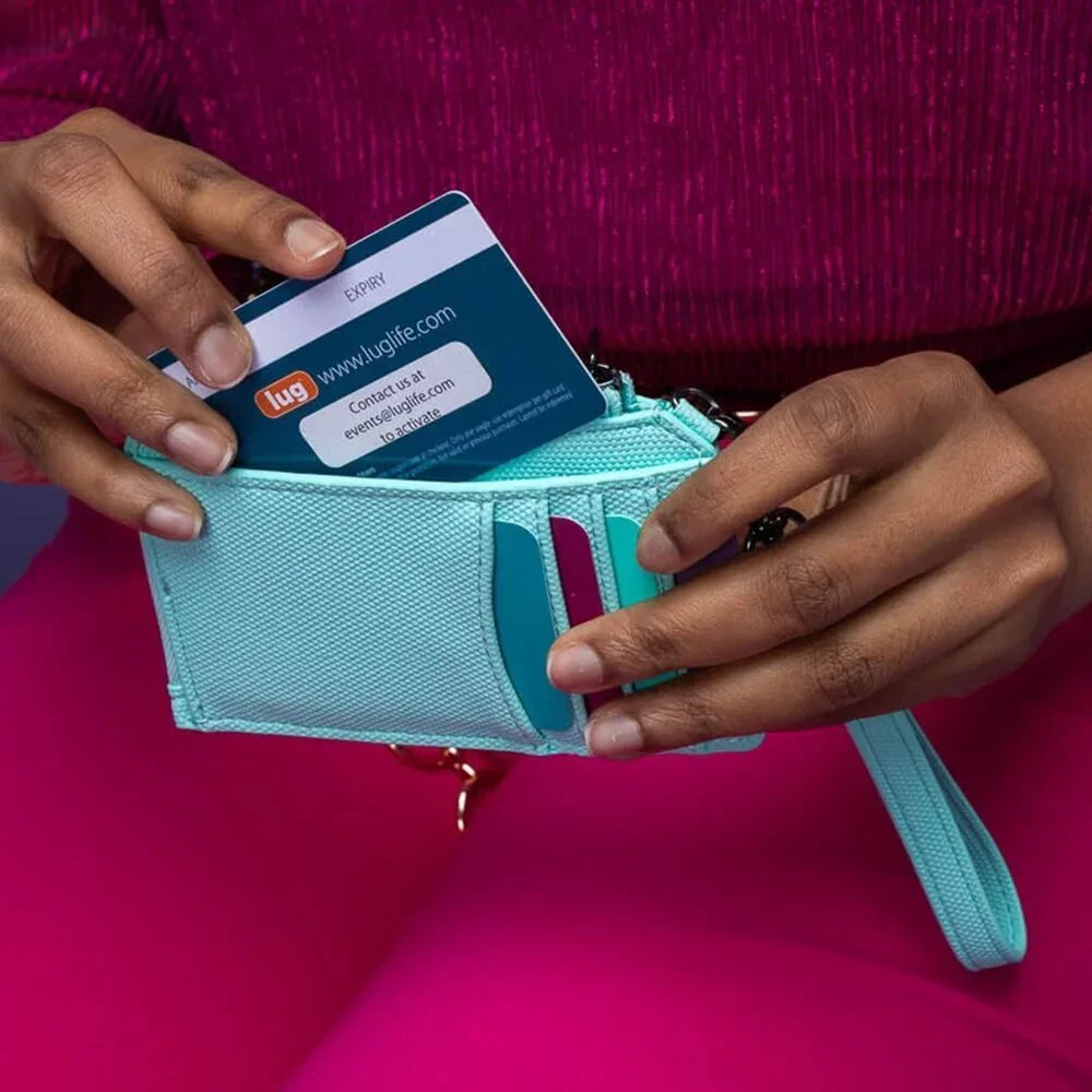 LUG Twirl Matte Luxe VL (Vegan Leather) RFID Wristlet Wallet - Pink Tourmaline